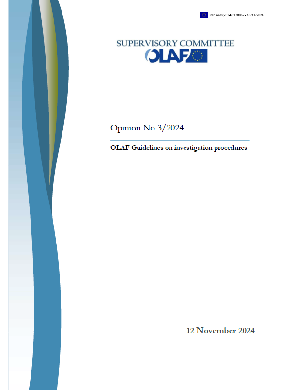 Opinion No 3/2024 - OLAF Guidelines on investigation procedures