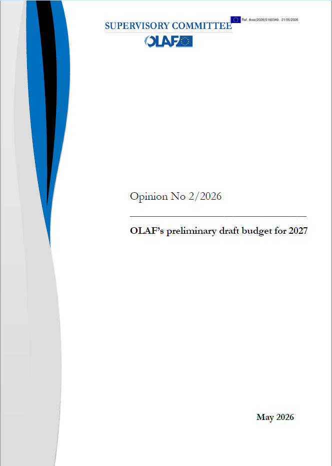 Opinion No 2/2026 - OLAF’s preliminary draft budget for 2027